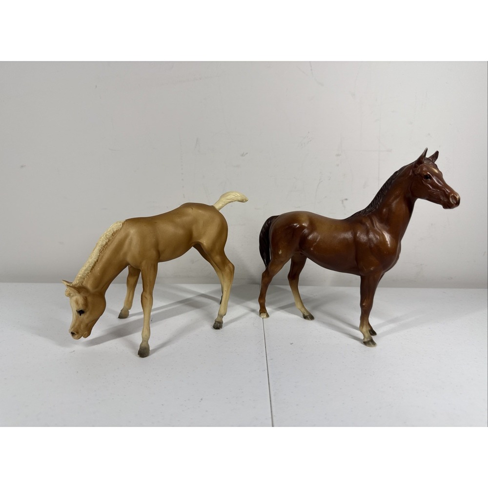 Breyer Horse Vintage Grazing Foal #153 Matte Palomino & Chestnut‎ Quarter Horse